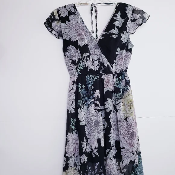 Band of Gypsies Blue Floral Dress - Picture 11 of 15